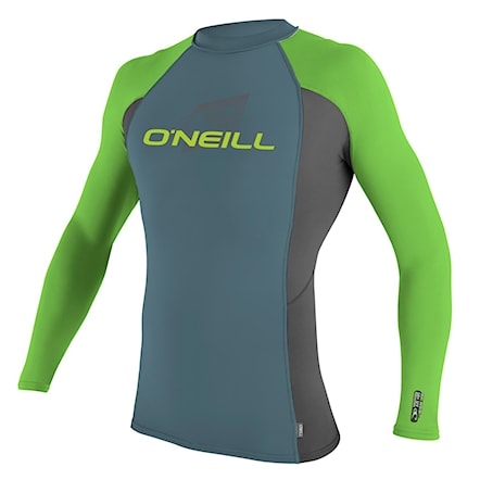 Lycra O'Neill Youth Skins L/s Crew blue/graphite/dayglo 2017 - 1