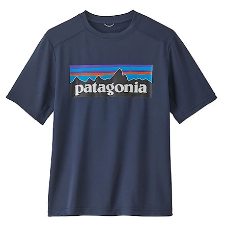 Lycra Patagonia K's Capilene Silkweight T-Shirt p-6 logo: new navy 2024 - 1