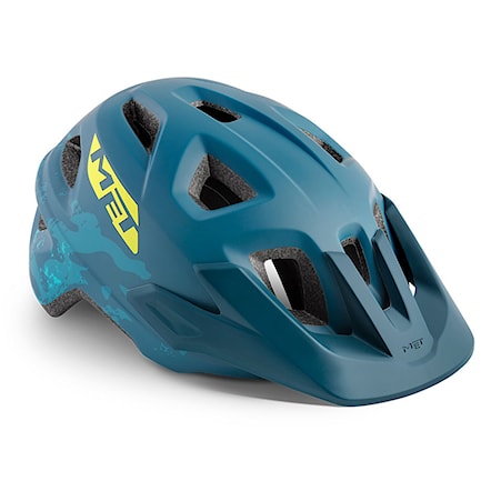 Bike Helmet MET Eldar petrol blue camo 
