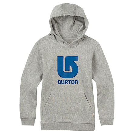 Bike bluza Burton Boys Logo Vertical Pullover Hood grey heather 2017 - 1