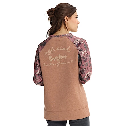 Bluza techniczna Burton Wms Oak Crew brownie/floral camo 2019 - 1