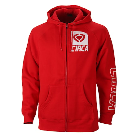 Bike Hoodie Circa Insignia Zip red - 1