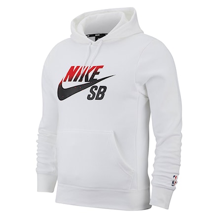 Bike mikina Nike SB Icon Pullover white/university red 2019 - 1