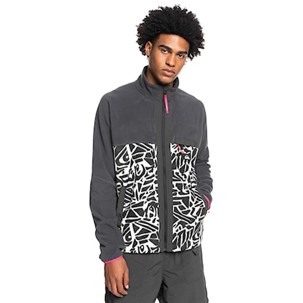 Hoodie Quiksilver Go First abstract logo snow white 2022 - 1