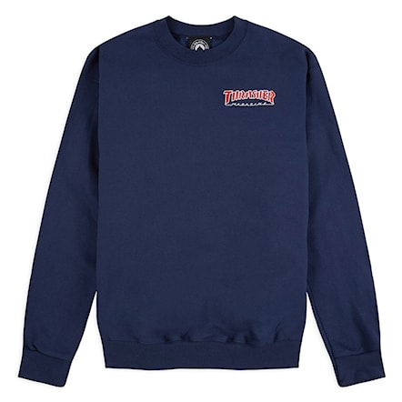 Bike Hoodie Thrasher Embroidered Outlined Crewneck navy blue 2020 - 1
