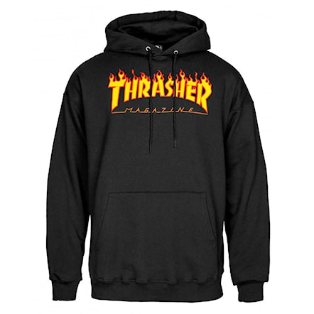 Bike bluza Thrasher Flame Logo Hood black 2018 - 1