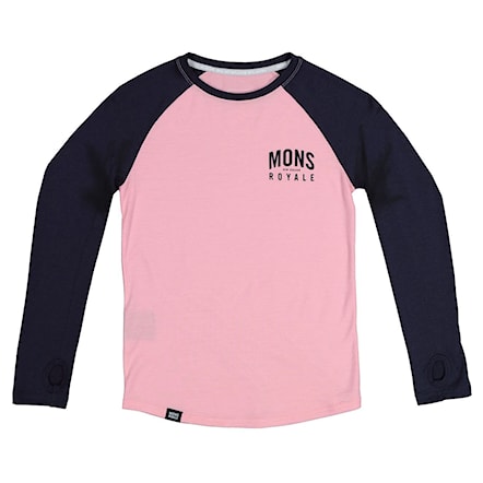 T-shirt Mons Royale Groms Ls rosewater/9 iron 2020 - 1