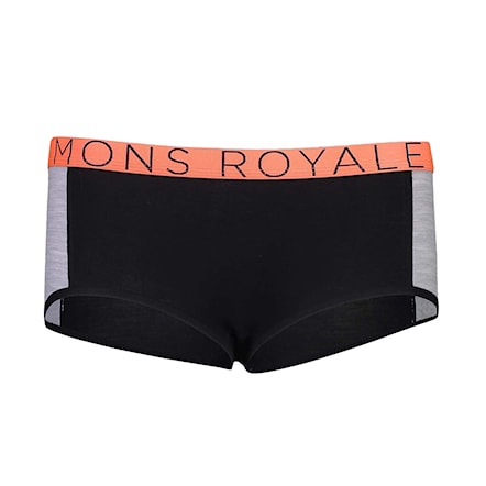 Kalhotky Mons Royale Sylvia Boyleg black/grey marl 2020 - 1