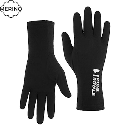 Snowboard Gloves Mons Royale Volta Liner black 2023 - 1