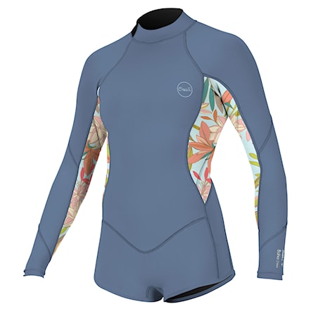 Wetsuit O'Neill Girls Bahia 2/1 Back Zip L/S Spring infinity/dahlia/dahlia 2024 - 1