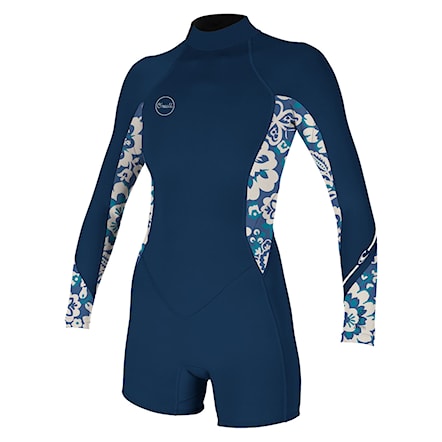 Wetsuit O'Neill Wms Bahia 2/1 BZ L/S Spring french navy/christina floral 2023 - 1