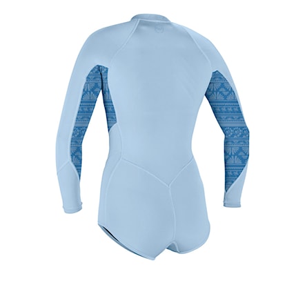 Wetsuit O'Neill Wms Bahia 2/1 Front Zip L/S Short Spring chambray blue/surf abstract 2026 - 2