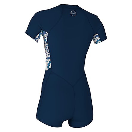 Wetsuit O'Neill Wms Bahia 2/1 FZ S/S Spring french navy/christina floral 2023 - 2