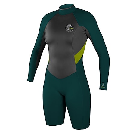 Wetsuit O'Neill Wms Bahia 2/1 L/s Spring deep teal/graphite/lime 2016 - 1