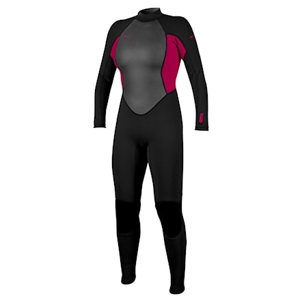 Wetsuit O'Neill Wms Reactor II 3/2 Back Zip Full black/punk pink 2026 - 1