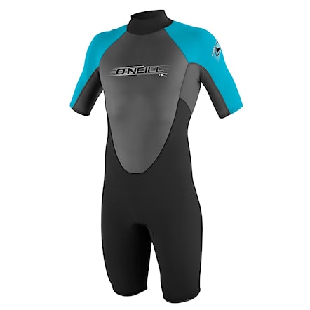 Wetsuit O'Neill Youth Reactor 2Mm S/s Spring black/graphite/turquoise 2017 - 1