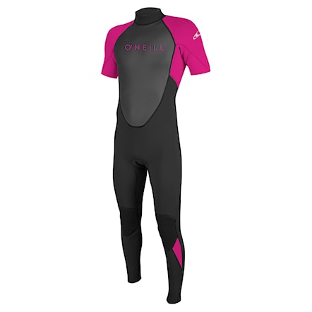 Wetsuit O'Neill Youth Reactor II Back Zip 2 mm S/S Full black/berry 2023 - 1