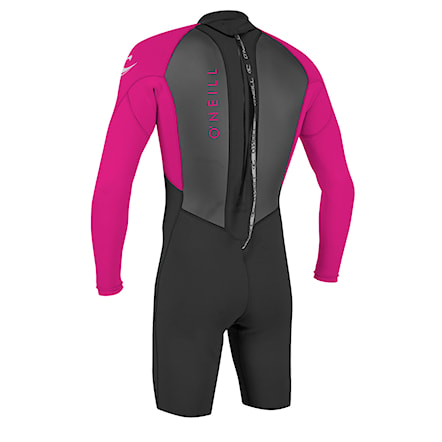Wetsuit O'Neill Youth Reactor II Back Zip 2 mm L/S Spring black/berry 2024 - 2