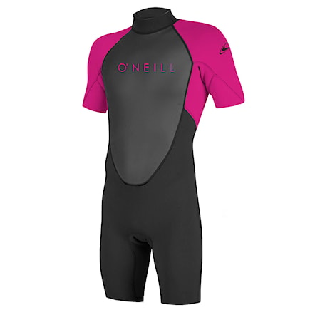 Wetsuit O'Neill Youth Reactor II Back Zip 2 mm Spring black/berry 2024 - 1