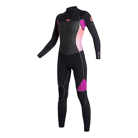 Wetsuit Roxy Syncro 5/4/3 Lfs Bz Full black/violet/coral/flame 2016 - 1