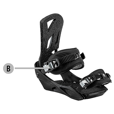 Nitro Snowboard Bindings Alu Ankle Ratchets Buckles Replacement in Black
