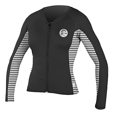 Bluza techniczna na wakeboard O'Neill Wms Print L/s Full Zip black/rio stripe/black 2016 - 1