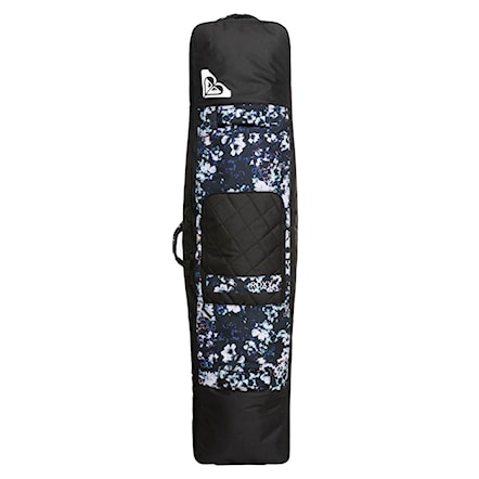 Pokrowiec na snowboard Roxy Vermont Wheelie Board Bag true black black flowers 2023 - 1