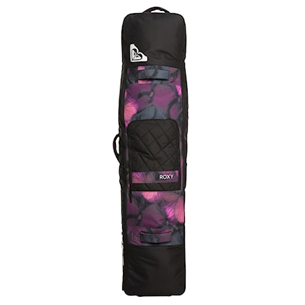 Snowboard Bag Roxy Vermont Wheelie Board Bag true black pansy pansy 2024 - 1