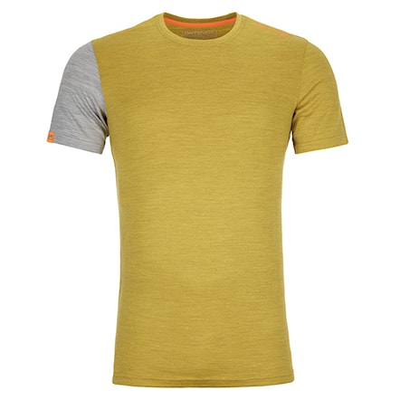T-shirt ORTOVOX 185 Rock'n'wool Short Sleeve yellow corn blend 2020 - 1