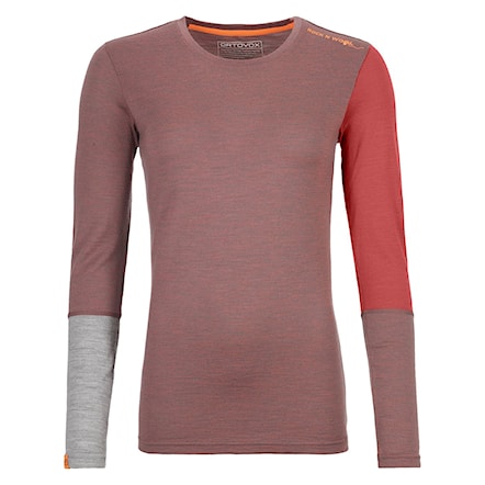 T-shirt ORTOVOX Wms 185 Rock'n'wool Long Sleeve blush blend 2020 - 1