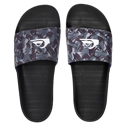 Slide Sandals Quiksilver Rivi Slide Print grey/black/grey 2023 - 1