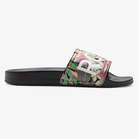 Slide Sandals Roxy Slippy II black/pink/soft lime 2024 - 4