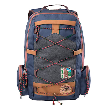 Backpack Picture Stanley dark blue/grey wool/brown 2018 - 1