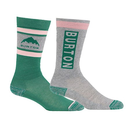 Snowboard Socks Burton Kids Weekend Midweight 2Pk soft sage 2026 - 1