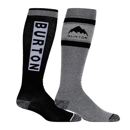 Snowboard Socks Burton Weekend Midweight 2Pk true black 2025 - 1