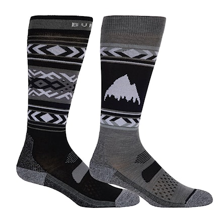 Snowboard Socks Burton Wms Performance Lightweight 2Pk true black 2026 - 1