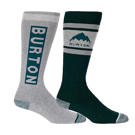 Snowboard Socks Burton Wms Weekend Midweight 2Pk deep emerald 2025 - 1