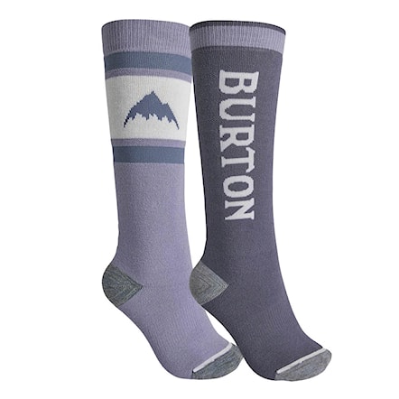 Snowboard Socks Burton Wms Weekend Midweight 2Pk fox glove/folkstone grey 2022 - 1