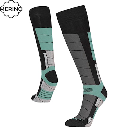 Snowboard Socks Gravity Nico black/light mint 2022 - 1