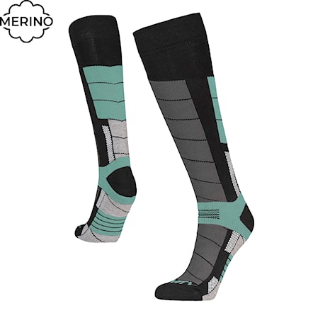 Snowboard Socks Gravity Nico black/light mint 2024 - 1