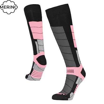 Snowboard Socks Gravity Nico black/pink 2022 - 1
