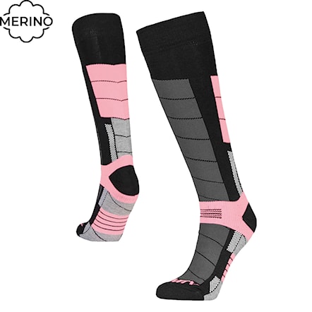 Snowboard Socks Gravity Nico black/pink 2024 - 1