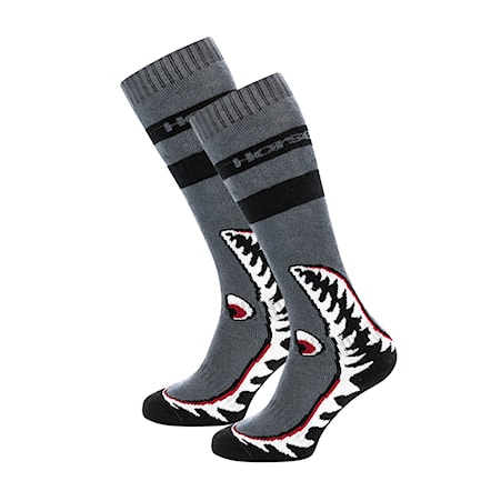 Snowboard Socks Horsefeathers Shark Snow grey 2024 - 1