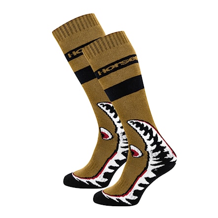 Snowboard Socks Horsefeathers Shark spruce yellow 2024 - 1