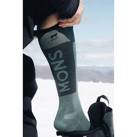 Snowboard Socks Mons Royale Atlas Merino Snow burnt sage 2024 - 2