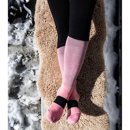 Snowboard Socks Mons Royale Atlas Merino Snow dusty pink 2024 - 4