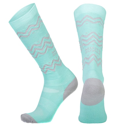 Snowboard Socks Mons Royale Lift Access Sock Wms grey marl/peppermint 2019 - 1