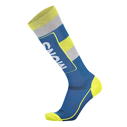 Snowboard Socks Mons Royale Mons Tech Cushion oily blue/grey/citrus 2020 - 1