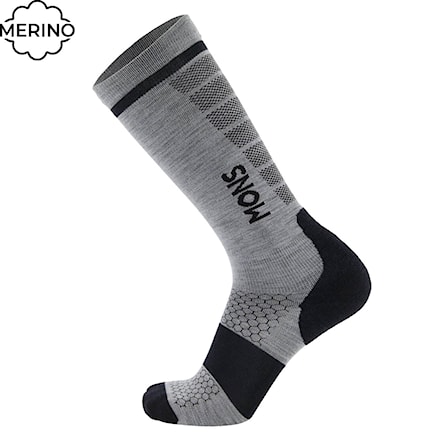 Snowboard Socks Mons Royale Pro Lite Merino Snow grey marl 2024 - 1