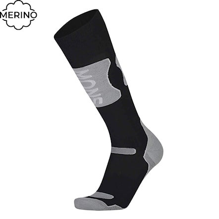 Snowboard Socks Mons Royale Pro Lite Tech black/grey marl 2022 - 1